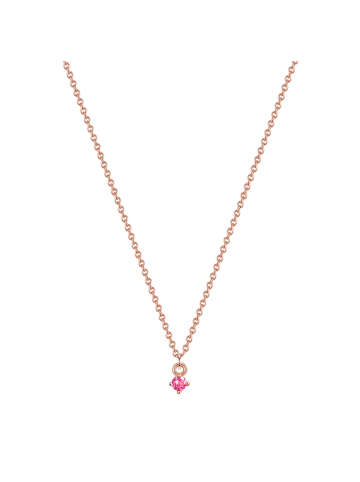 Glanzstücke München Halskette aus Sterling Silber mit Turmalin in roségold