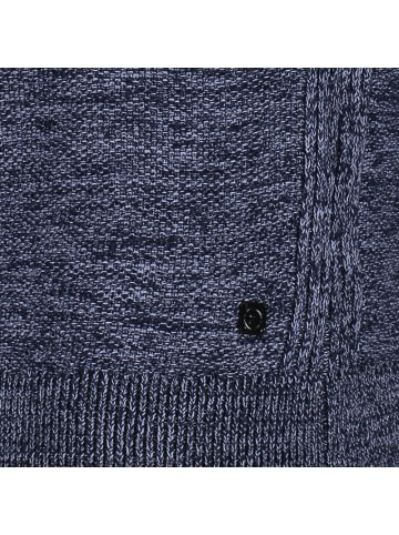 Twinlife Halfzip Button Sweater in Blau