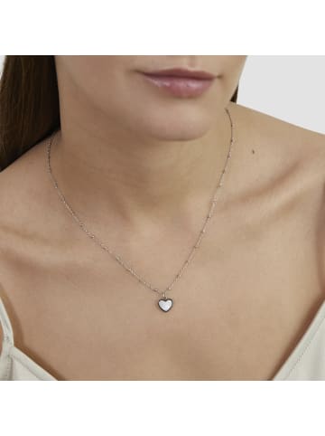 s.Oliver Kette Pearl Heart in silber