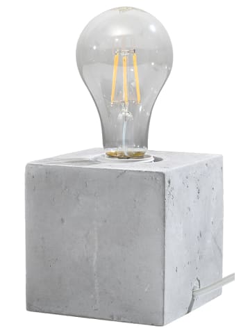 Nice Lamps Tischlampe GABI aus Beton grau quadratische loft Lampe 1xE27 LED NICE LAMPS