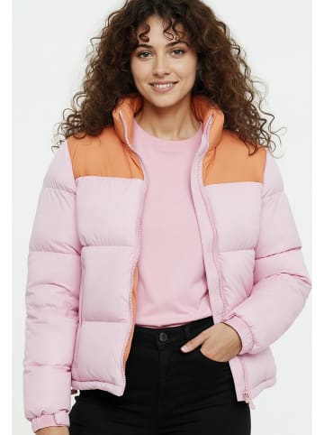 myMo Damen Wattierte Steppjacke in Süßes Pink Aprikose