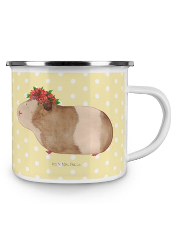 Mr. & Mrs. Panda Emaille Tasse Meerschweinchen Weisheit ohne Spruch in Gelb Pastell