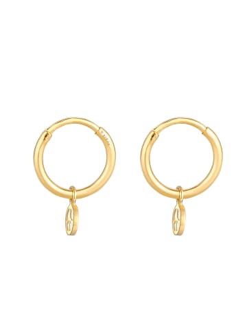Elli Ohrringe 925 Sterling Silber Peace-Zeichen in Gold