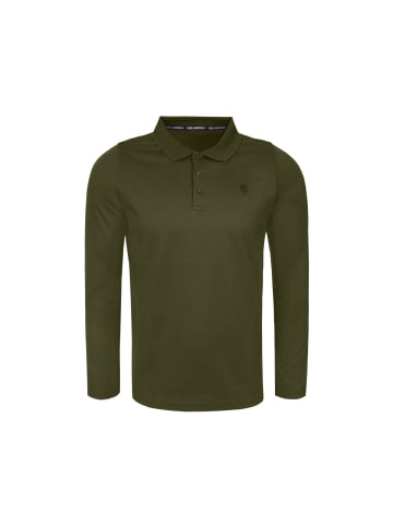 Karl Lagerfeld Langarm-Poloshirt 745000 in dunkelgruen