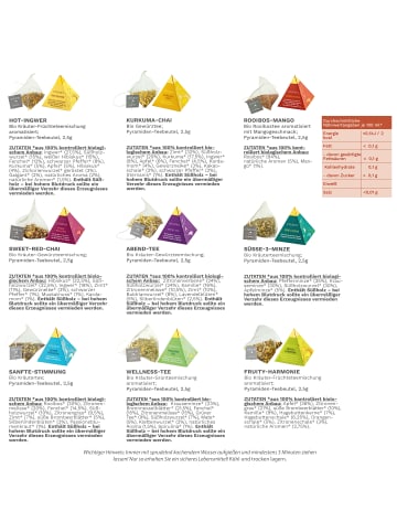 Creano Premium Bio Kräutertee Geschenkset - 18 Pyramiden-Teebeutel in 9 Sorten