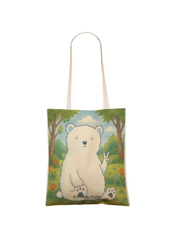 Mr. & Mrs. Panda Tasche Eisbär Faul Design ohne Spruch in Weiß