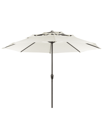 Beliani Marktschirm BIBIONE in Beige/Schwarz - (W) 285 x (H) 245 x (L) 285 cm