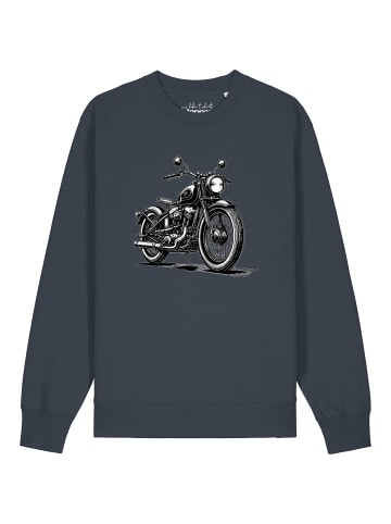 wat? Apparel Sweatshirt Classic Motorrad in India Ink Grey