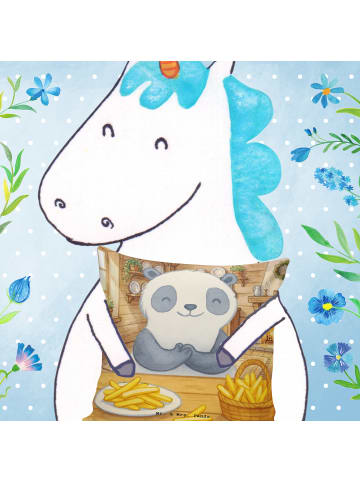 Mr. & Mrs. Panda Kissen 40x40 Panda Pommes Gebet Design ohne Spruch in Weiß