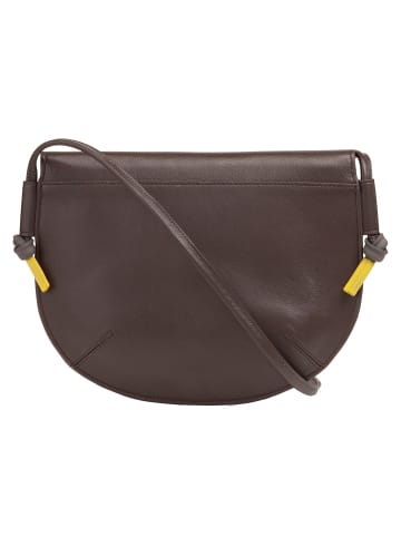DuDu Skye Umhängetasche Leder 21 cm in coffee brown