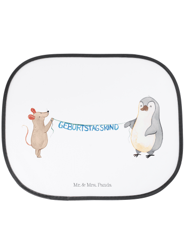 Mr. & Mrs. Panda Sonnenblende Maus Pinguin Geburtstag ohne Spruch in Weiß