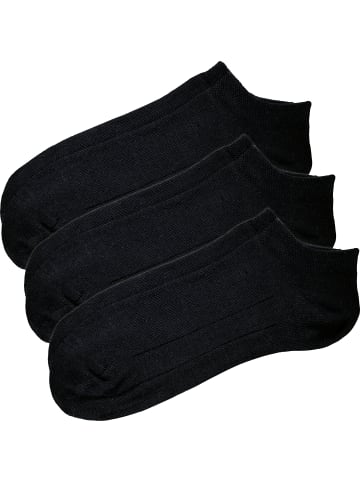 Erwin Müller Baumwolle Unisex-Sneaker-Socken 3 Paar in schwarz