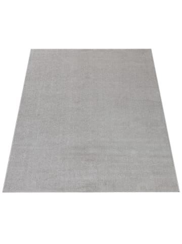 KADIMA DESIGN Waschbarer Teppich waschmaschinenwaschbar Unifarben Küche, Flur in Silber