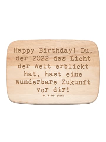 Mr. & Mrs. Panda Holz Servierbrett Spruch 2022 Geburtstag mit Sp... in Transparent