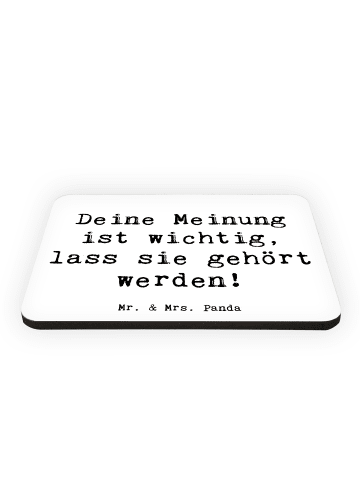 Mr. & Mrs. Panda Kühlschrankmagnet Spruch Mutig zu seinen Meinun... in Weiß