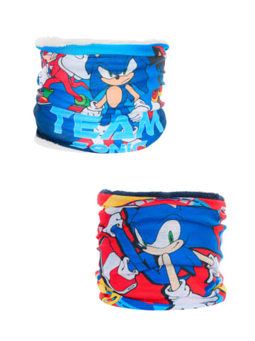 Sonic Schlauchschal Kinder Doppelpack mit Motiv und Fleecefutter in Mehrfarbig