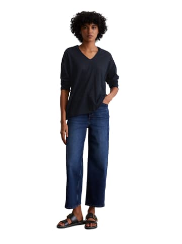 Marc O'Polo Feinstrick-Pullover loose in Dark Navy