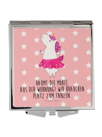 Mr. & Mrs. Panda Reisespiegel Einhorn Ballerina mit Spruch in Rot Pastell