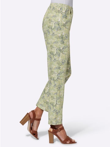 Sieh an! Druckhose in lindgrün-zitrone-bedruckt