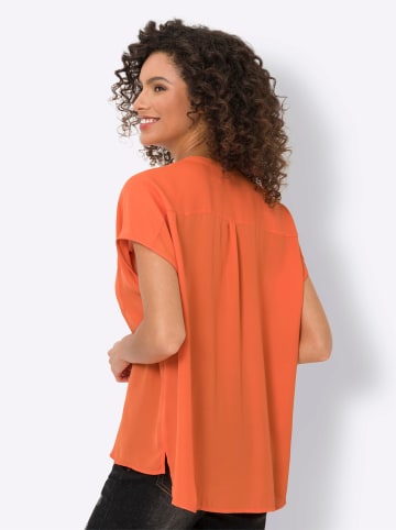 Heine Kurzarm-Bluse in orange