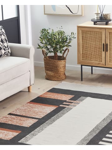 Beliani Kurzflor KAKINADA in Bunt/Schwarz/Beige - (W) 140 x (H) 1 x (L) 200 cm