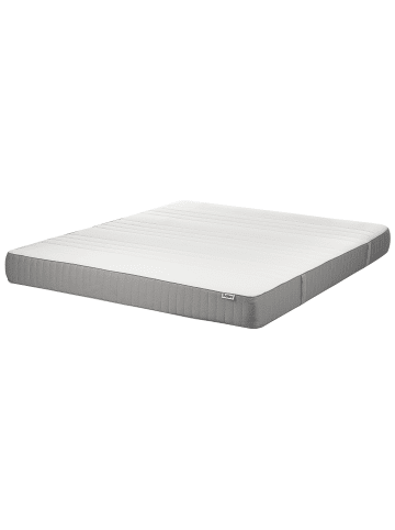 Beliani Matratze WHISPER in Weiß/Grau - (W) 180 x (H) 20 x (L) 200 cm