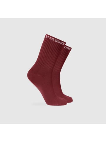 SMILODOX Herren Tennissocken 2er Pack Multicolor in Bordeaux