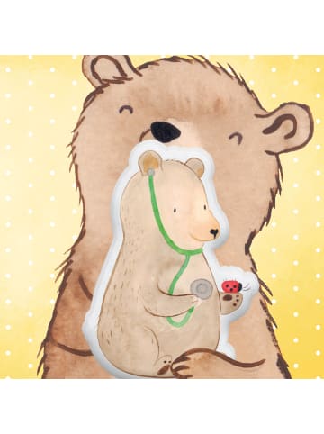 Mr. & Mrs. Panda Kuscheltier Kissen Bär Arzt ohne Spruch in Weiß