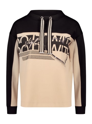 Betty Barclay Sweatshirt mit Stehkragen in Patch Beige/Black