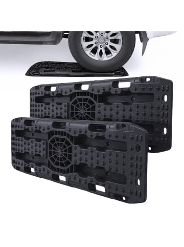 relaxdays 2x Sandbleche in Schwarz - (B)30 x (H)7 x (T)106 cm