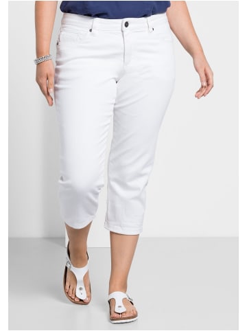 sheego Caprijeans in white Denim