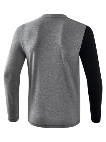 erima 5-C Longsleeve in schwarz/grau melange/weiss