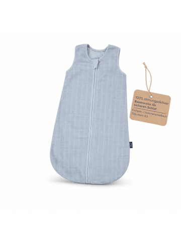 Kinderhaus Blaubär Mull-Schlafsack TOP in Uni Blau