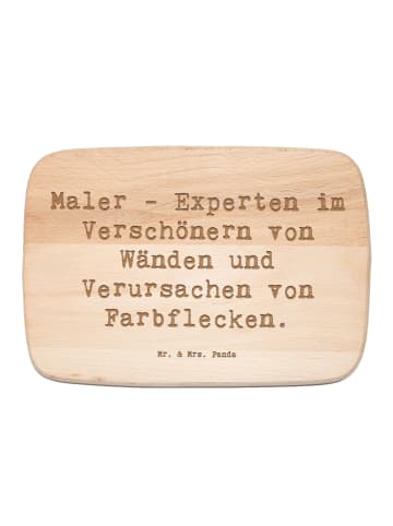 Mr. & Mrs. Panda Frühstücksbrett Spruch Maler Freude mit Spruch in Transparent