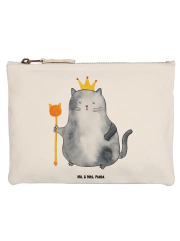 Mr. & Mrs. Panda Täschchen Katze König ohne Spruch in Weiß