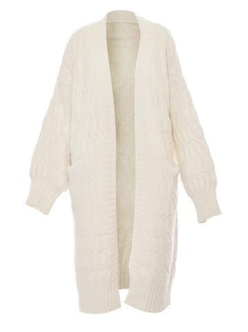 Tanuna Damen Strickjacke in Wollweiss