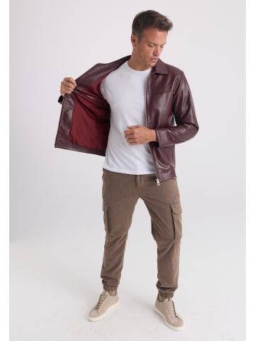 Felix Hardy Lederjacke in Bordeaux