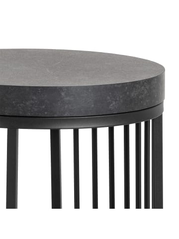 ebuy24 Nachttisch Strington Schwarz 35 x 35 cm