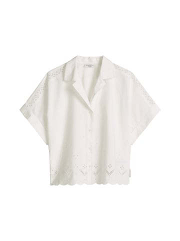 Marc O'Polo DENIM Kurzarm-Spitzenbluse relaxed in Silky White