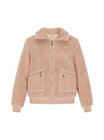 Swirly Women Jacket in Beige