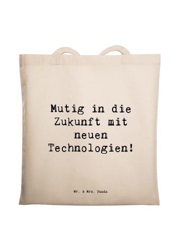 Mr. & Mrs. Panda Schultasche Spruch Neuen Technologien begegnen ... in Creme