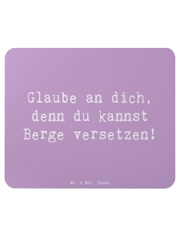 Mr. & Mrs. Panda Mousepad Spruch Selbstvertrauen stärken mit Spruch in Lavendeltraum