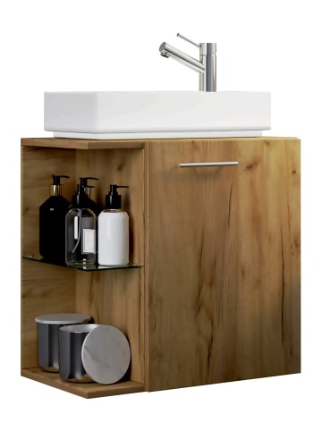 ebuy24 Waschbeckenunterschrank Hausa Eiche 52 x 34 cm