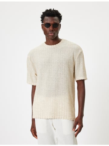 KOTON T-shirt in Ekru
