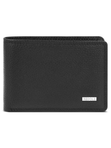 Redolz Leather Essentials QF kleine Geldbörse RFID Leder 10,5 cm black