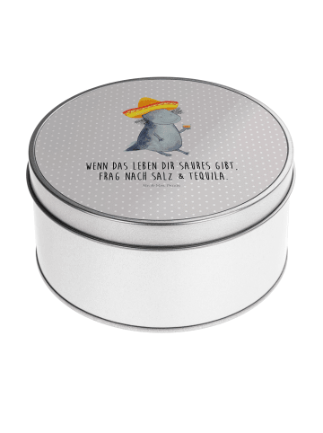 Mr. & Mrs. Panda Zuckerdose Axolotl Tequila mit Spruch in Grau Pastell