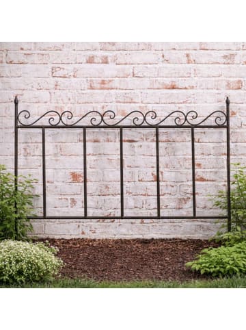 AltoBelli Rankgitter RENATO Metall Zaun Antik Rost Braun Lackiert 70x53 cm