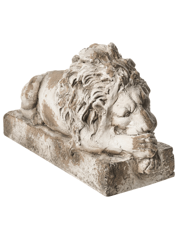 Beliani Gartenfigur LARI in Beige/Weiß - (W) 23 x (H) 38 x (L) 64 cm