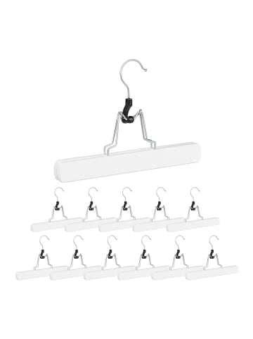 relaxdays 60x Hosenspanner in Weiß - (B)25 x (H)17 x (T)2,3 cm