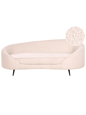 Beliani 3-Sitzer Sofa SAVAR in Beige/Schwarz - (W) 183 x (H) 69 x (L) 84 cm